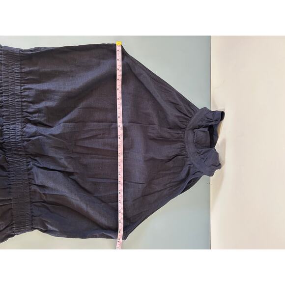 1901 womens navy jumpsuit size XL linen blend sleeveless - Picture 10 of 12